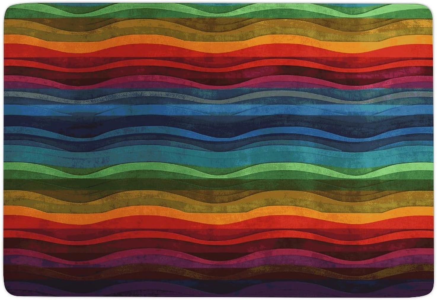 Rainbow Carpet for Living Room,Washable Dining Room Non-Slip Under Table Rug 40“x60”Large Rugs Lndoor Home Decoration Stain Resistant Carpet for Bedroom