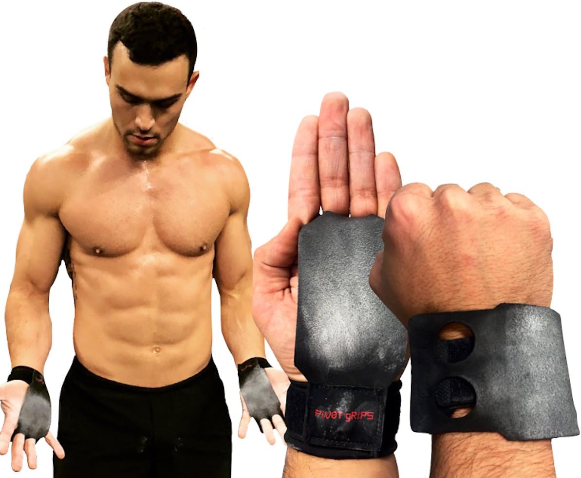 Elite Rotating Gymnastics, Cross Training, Pullup, WOD, Weight Lifting, Kettlebell & Deadlift Workout Hand Grip Gloves; Callus Protection & Wrist Support for Men and Women