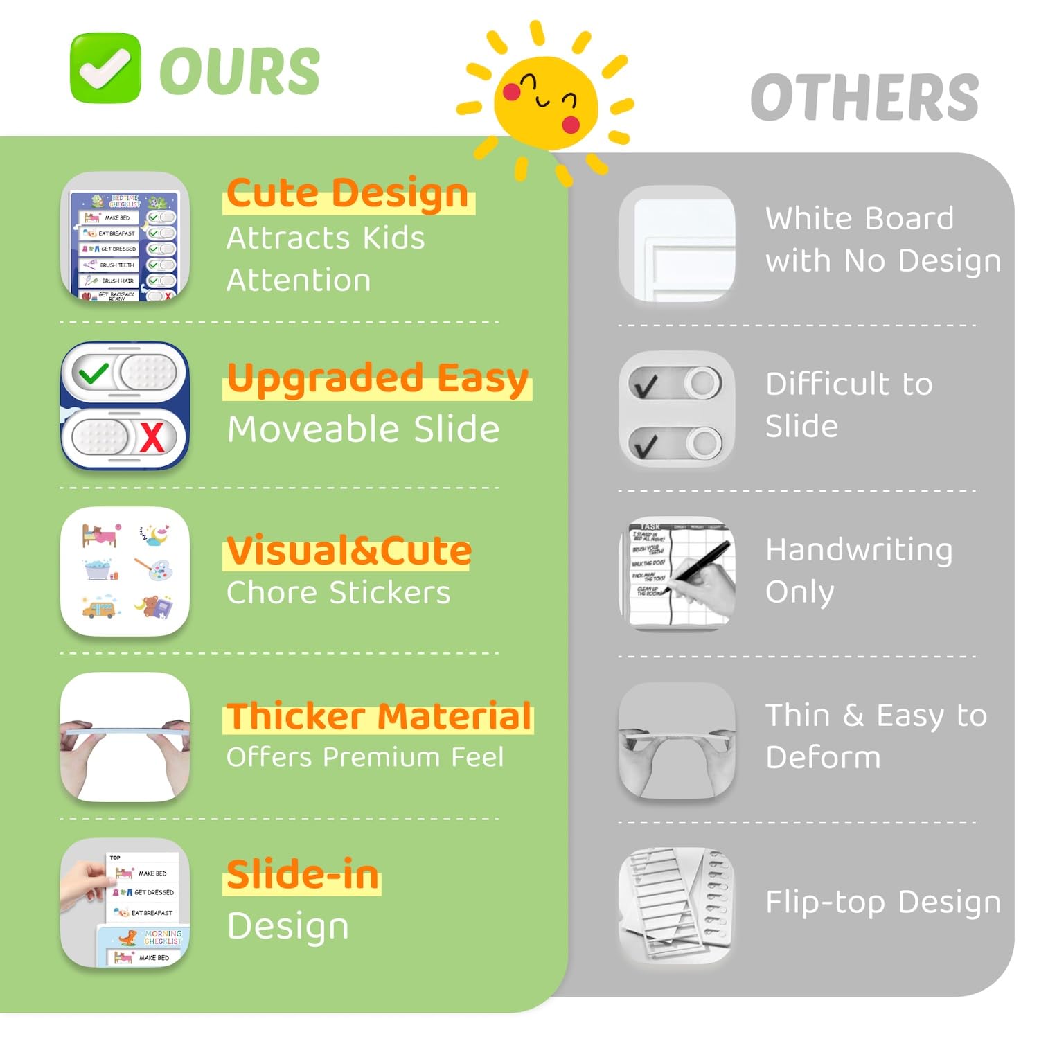 Snapklik.com : 3 In 1 Bedtime/Morning/Daily Routine Chart For Kids ...