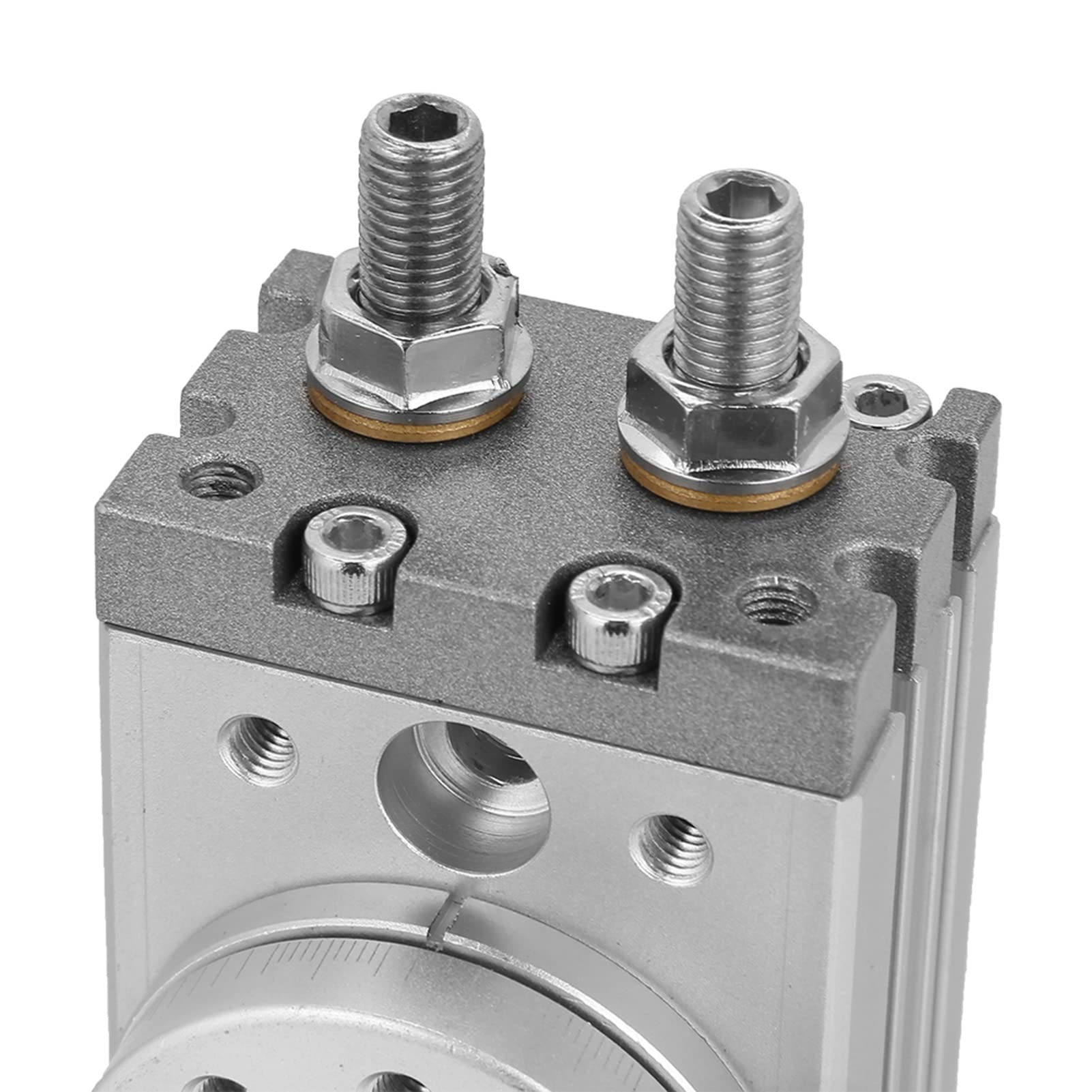 Agatige 180 Degree Pneumatic Cylinder Kit, Rotate Pneumatic Cylinder SMC Type 15mm MSQB-10A 0~60°C