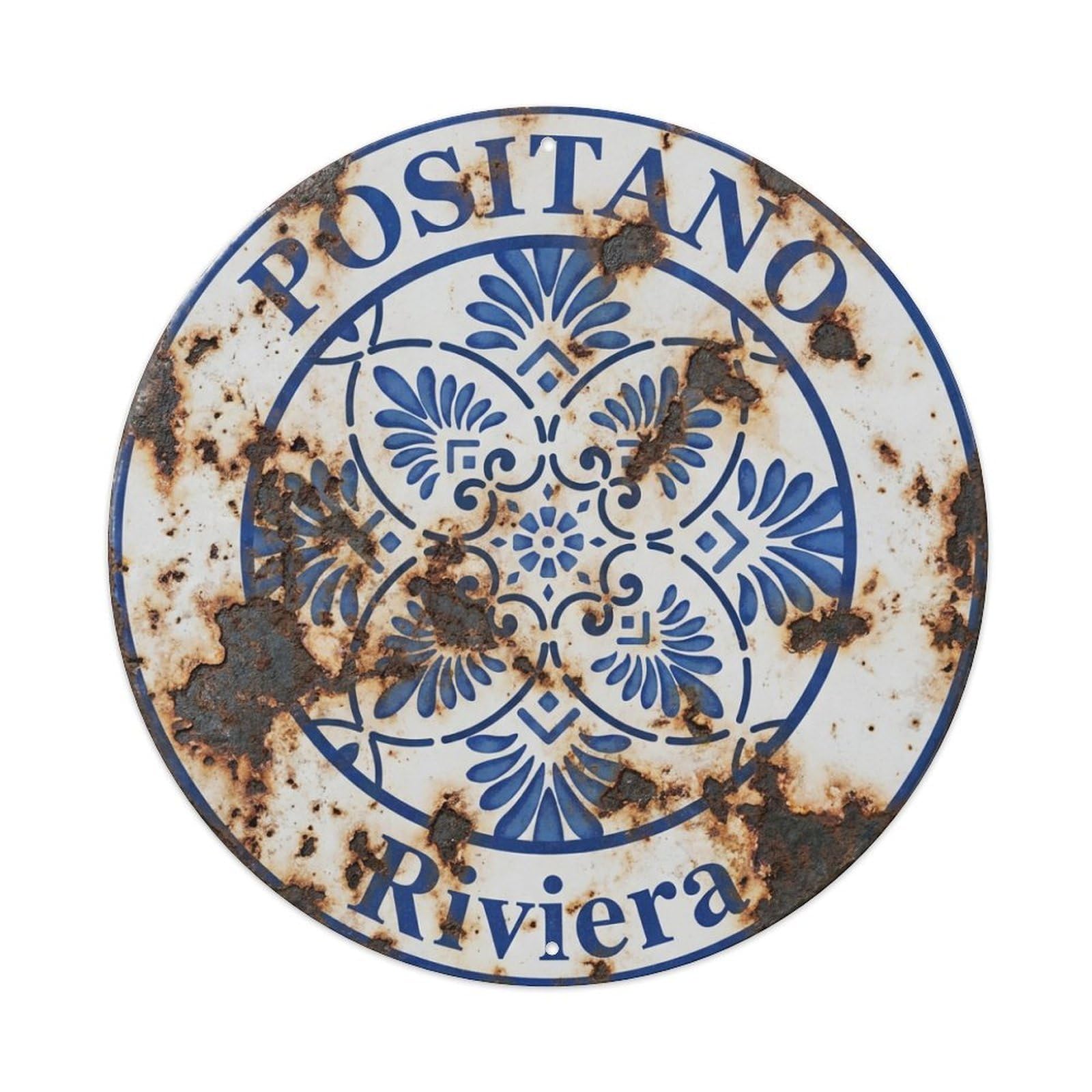 Vintage Travel Positano Italy Maritime Metal Tin Sign Plaque