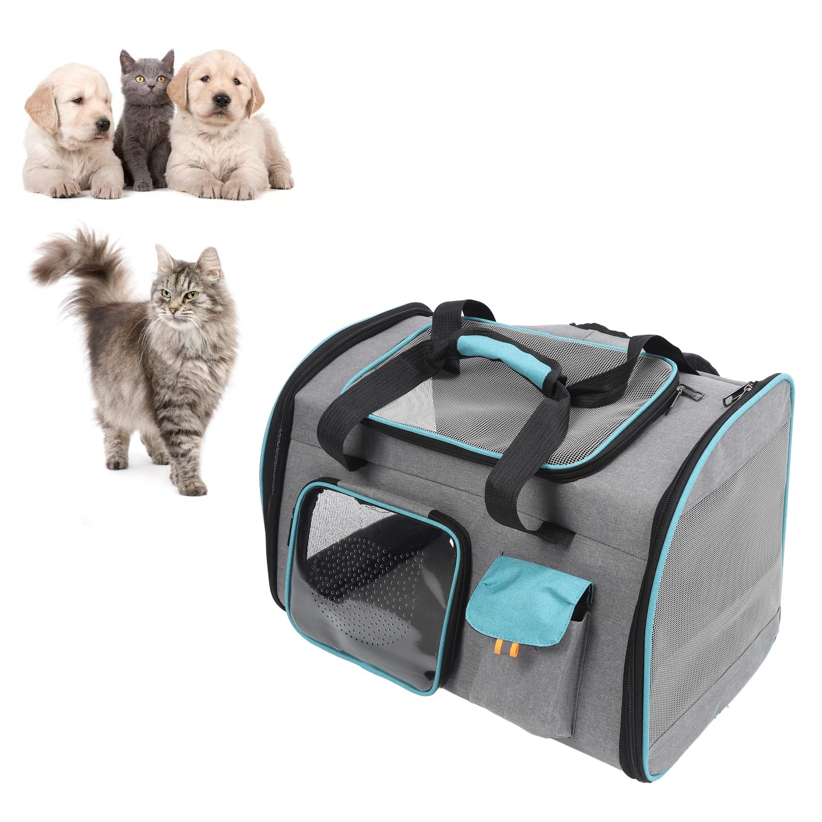 Mochila para gatos grandes transpirable: viaja cómodo y sin esfuerzo con doble correa