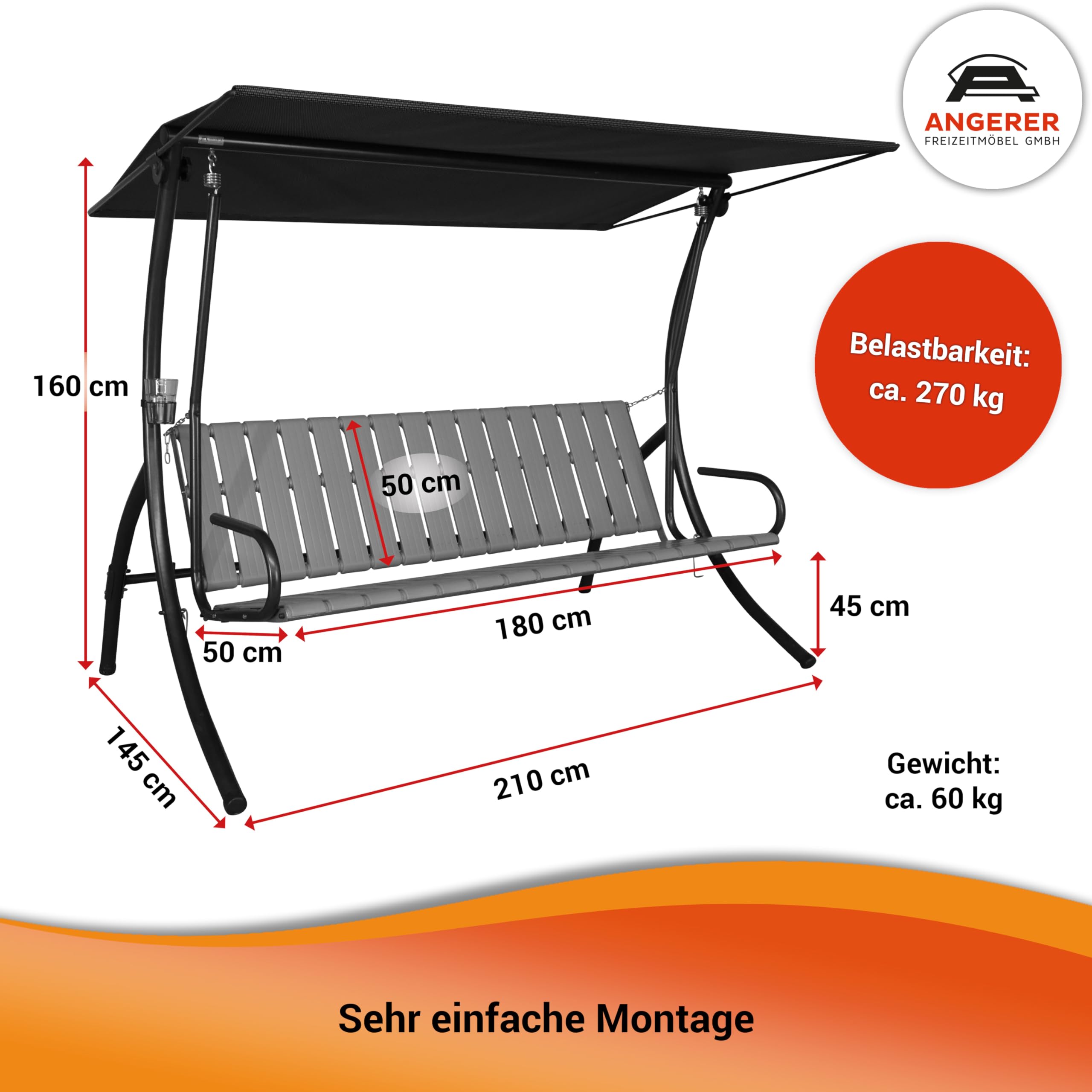 Angerer Primero Comfort Dondolo Anversa, 3 posti
