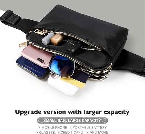 Miniatura 4 de Riñonera para mujeres y hombres, riñonera para niñas, niños, adolescentes con múltiples bolsillos, bolsos casuales de cadera para viajes,