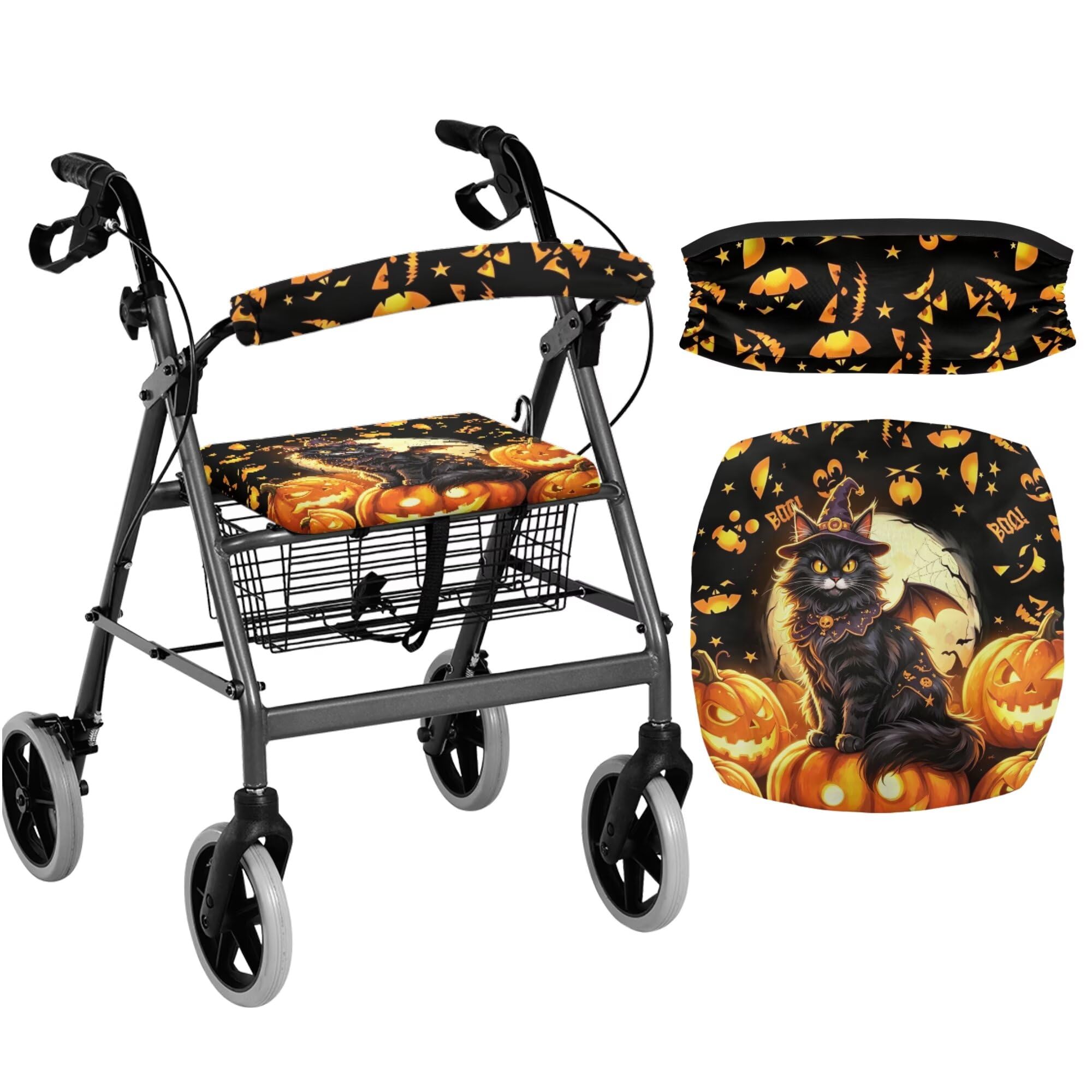 White Marble Walkers for Seniors Cover Universal Fit Walker Accessories Walkers for Seniors with Seat Cover Washable Rollator Covers — Amazon image 24