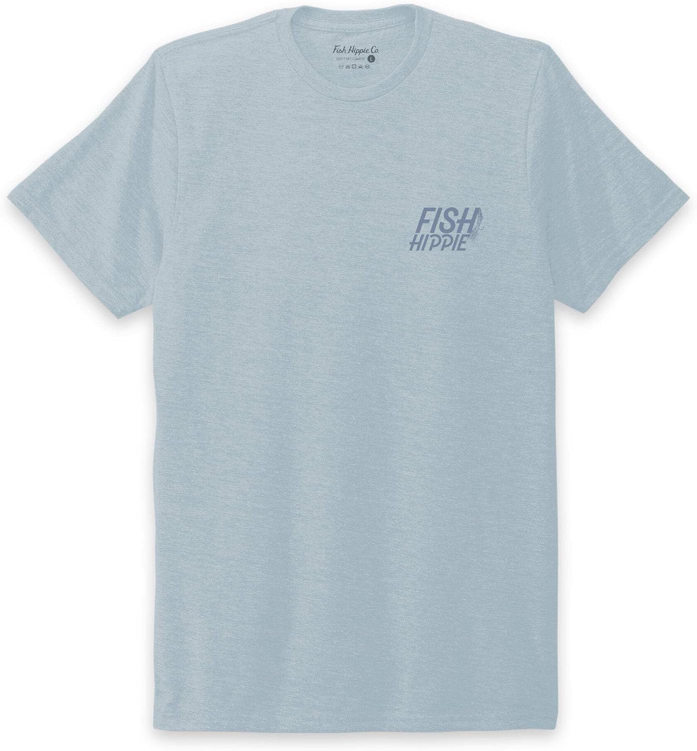 Fish Hippie Chaser Flatwater Tee for Men – Lightweight Cotton Modal Blend Graphic T-Shirt, Coastal Casual Style