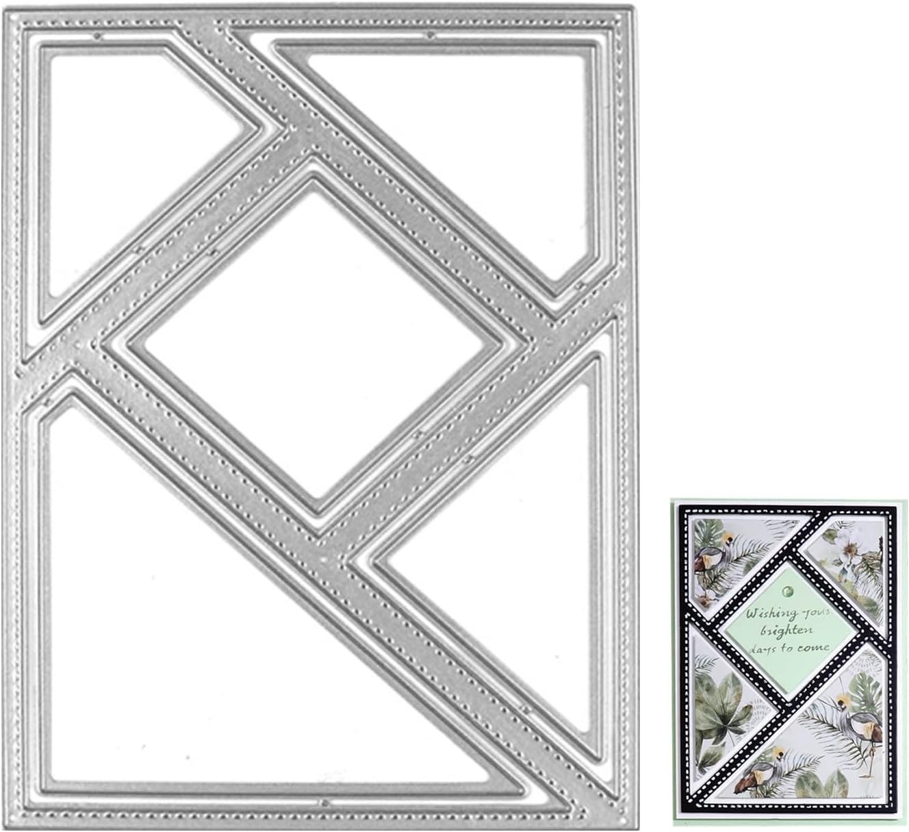 Dies for Card Cutting Making Rectangle Frame Die Cuts and Background Metal Cutters Craft DIY Tools for Paper Cardmaking Templates and Dies for Handmade Cards and Scrapbooking