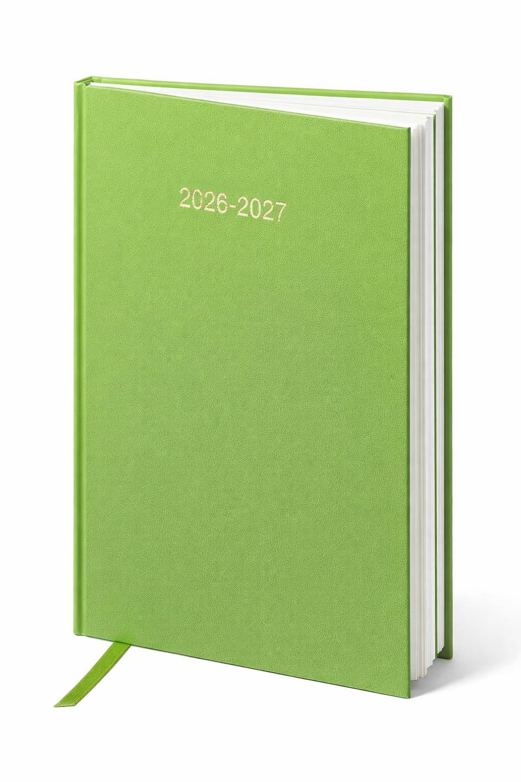 Top Sale Academic Diary 2026-2027 A4 Day Per Page Planner – Lime Green Hardcover Student Planner with Ribbon Marker, Timetable Pages, Teacher & University Organiser — image 1
