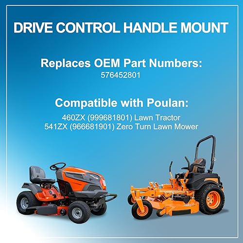 Miniatura 2 de 576452801 Soporte de control de accionamiento, paquete de 2 unidades de control de accionamiento de montaje de mango compatible con cortacésped