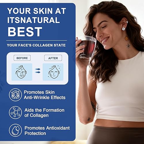 Miniatura 4 de ZEBORA Marine Collagen Peptides Powder - 50 porciones Colágeno de pescado hidrolizado capturado en la naturaleza con ácido hialurónico, queratina,