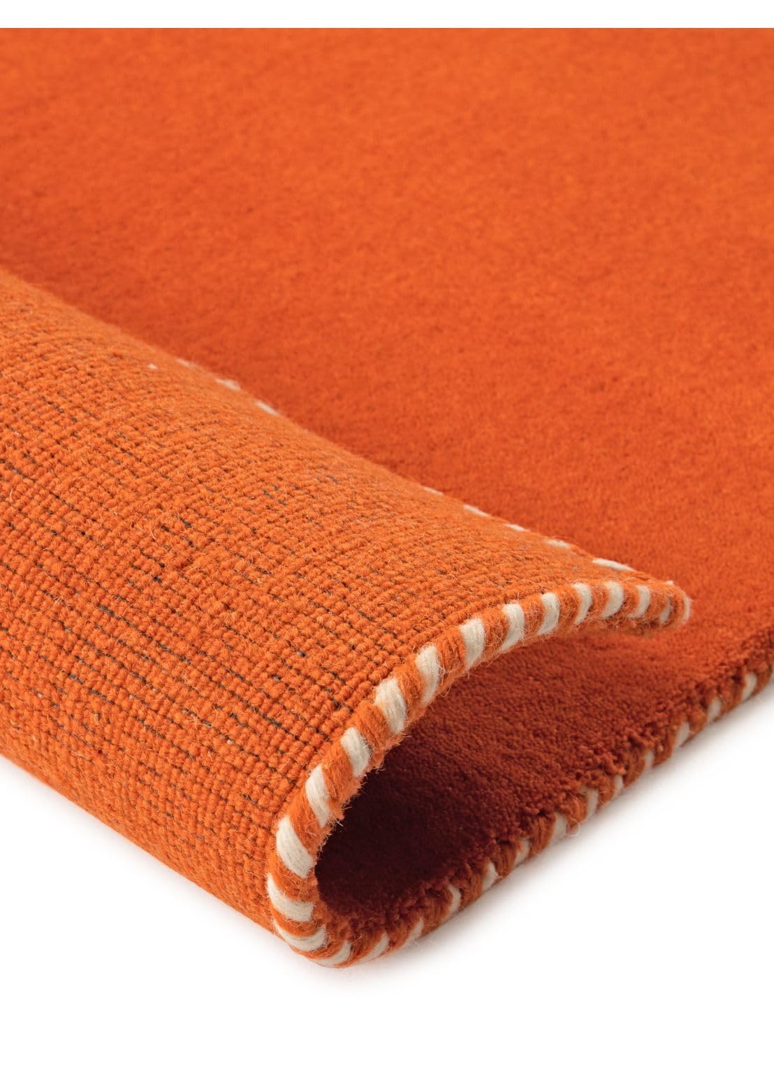 carpetfine Tappeto di lana Gabbeh Lola arancione 160x230 cm | Tappeto moderno per soggiorno e camera da letto