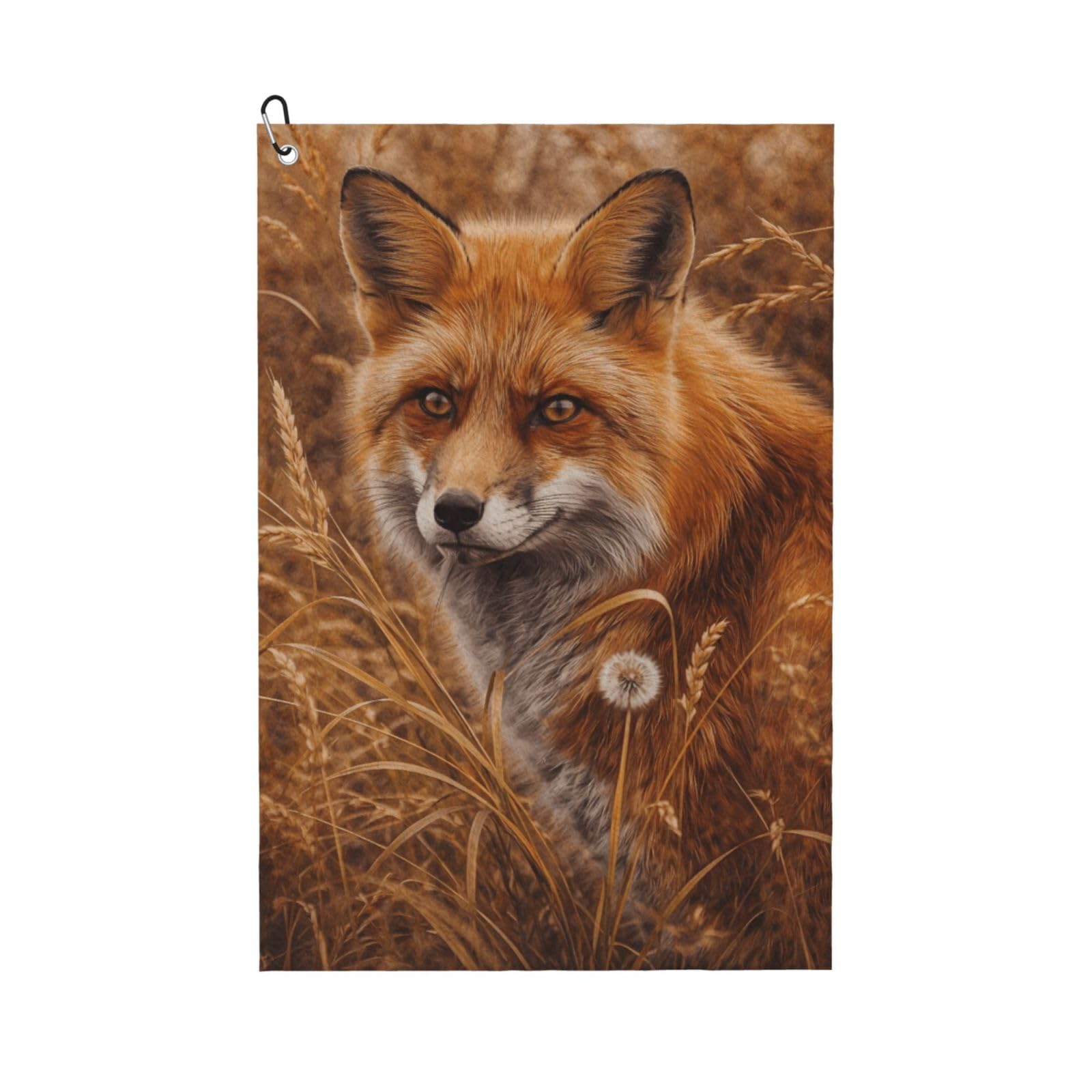 Oudrspo Red Fox in The Autumn Wilderness Multi-Functional Golf Towel | Absorbent Quick Drying 16x24in