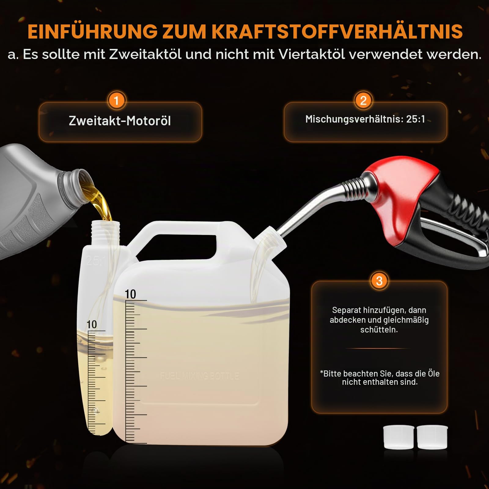 Erdbohrer zum Graben von Graben, 2,3 PS, mit Verlängerung, Bohrer, Schutzbrille, Erdbohrer, zum Ausgraben von Löchern zum Pflanzen von Bäumen, Zaunpfähle, Düngepfähle für Bäume (Orange)