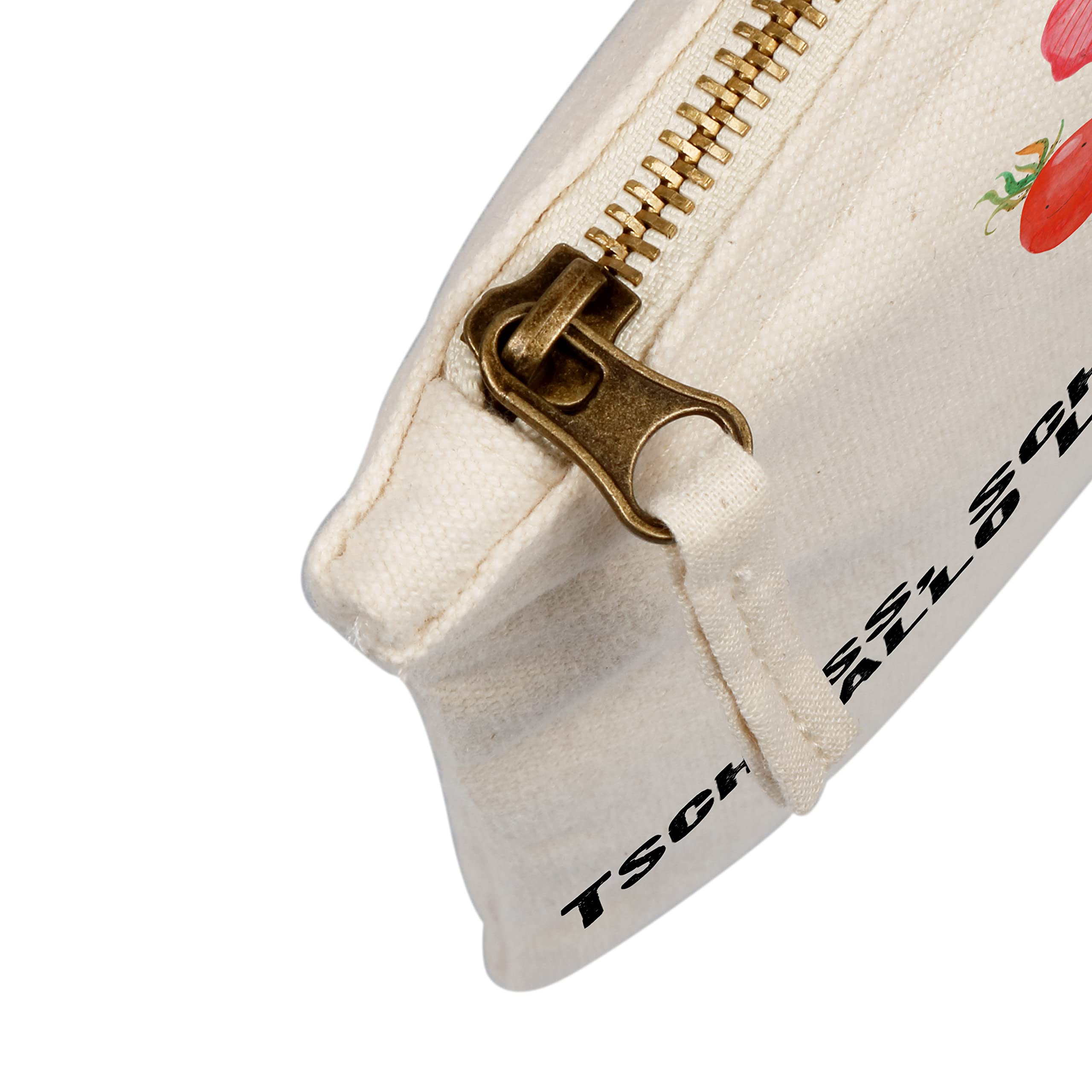 Mr. & Mrs. Panda Kosmetiktasche Blume Hagebutte Grösse XL Große - Geschenk, Schlechte Gedanken, Lebensfreude, Etui, Kulturbeutel, kosmetiktäschchen, Stoffbeutel, Garten, Kulturtasche
