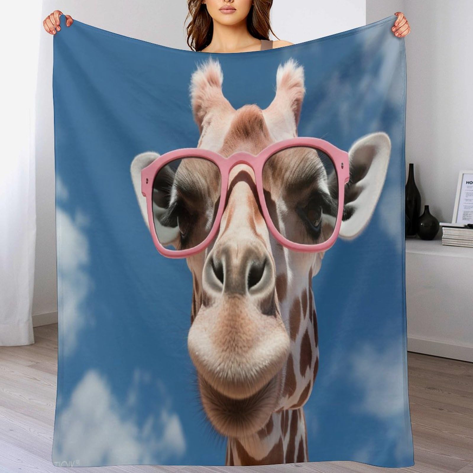 Manta de franela suave de jirafa el regalo perfecto para camas infantiles