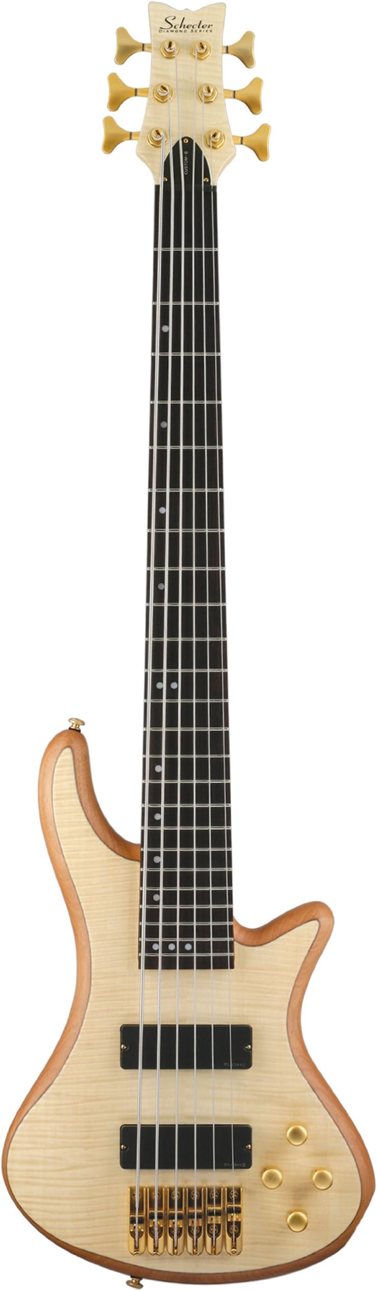 Schecter Stiletto Custom-6 Electric Bass (6 String, Left Handed, Natural Satin)