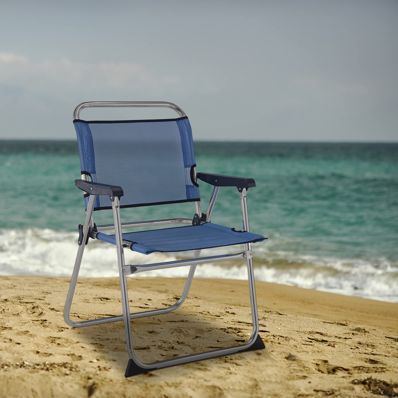 Chaise Pliante 58x54x10 cm Bleu