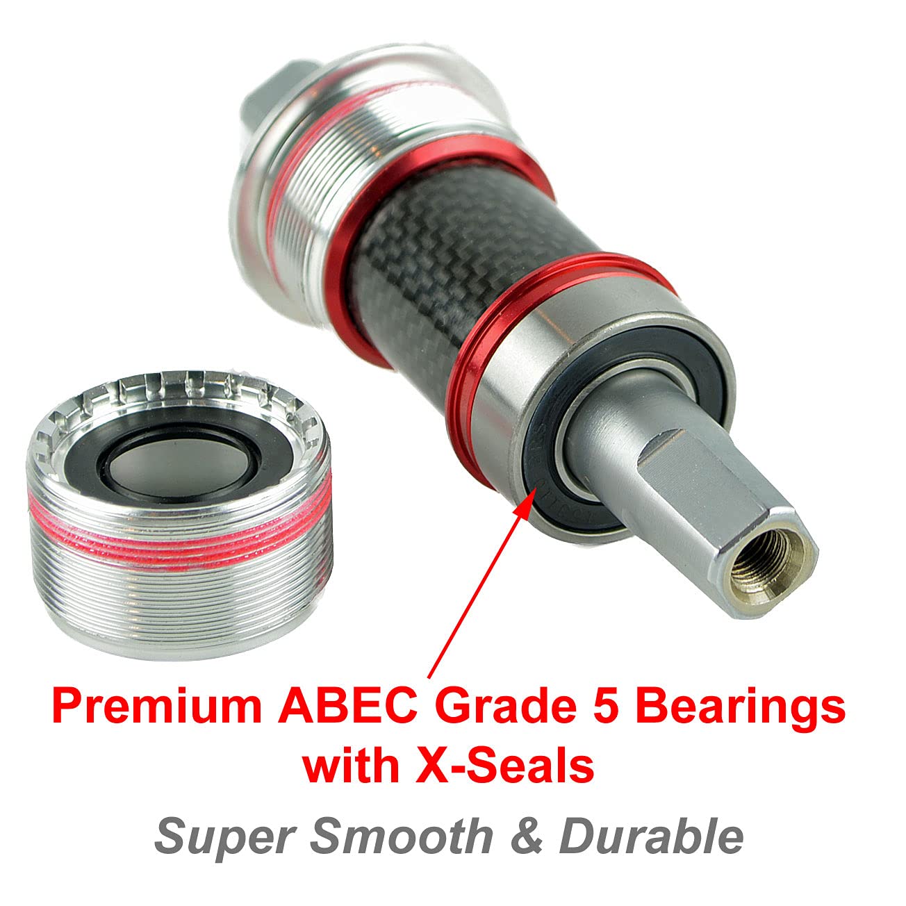 OMNI Racer Worlds Lightest JIS Square Taper Bottom Bracket- English (68x103mm)