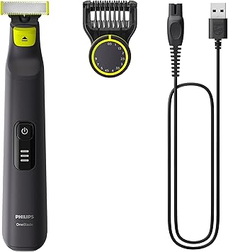 Aparador e raspador OneBlade Pro com 12 ajustes de corte, à prova d’água, Bivolt – QP6532/10 Philips Menor preço em Aparador e raspador OneBlade Pro com 12 ajustes de corte, à prova d’água, Bivolt – QP6532/10 Philips