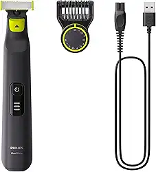 Aparador e Raspador de Pelos Philips OneBlade Pro com 12 Ajustes de Corte QP6532/10 À prova d’água - Bivolt