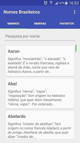 Nomes Brasileiros Significados