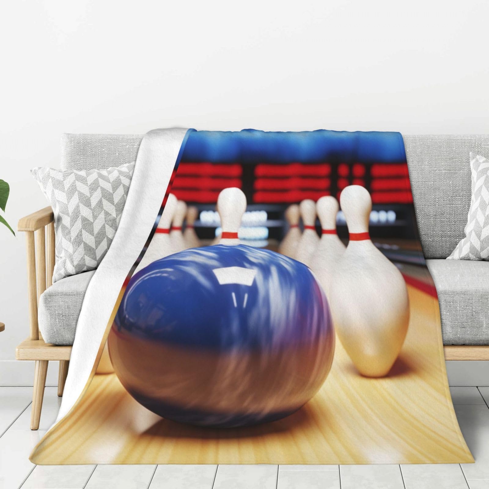 Couverture de bowling couverture polaire douce toutes saisons pour canapé et lit