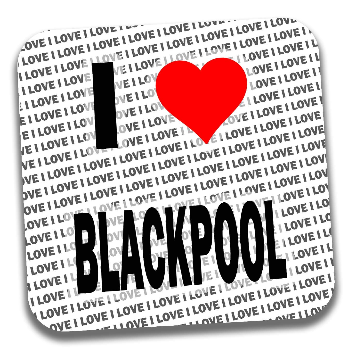AK Giftshop I Love Blackpool Drinks Coaster - Gift - Birthday - Christmas - Stocking Filler