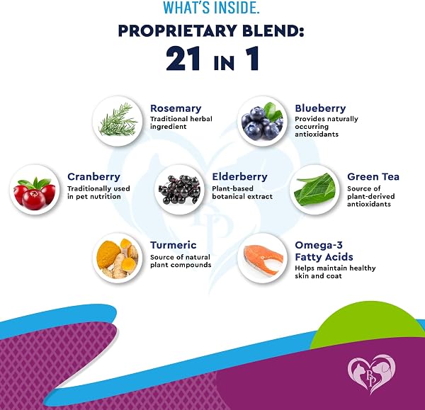 21-in-1 Multivitamin for Dogs and Cats – Liquid Drops with Glucosamine & Cranberry – Hip & Joint, Urinary Tract, Skin & Coat, Immune Support – All Breeds & Sizes – 2 fl oz / 60 mL - 5