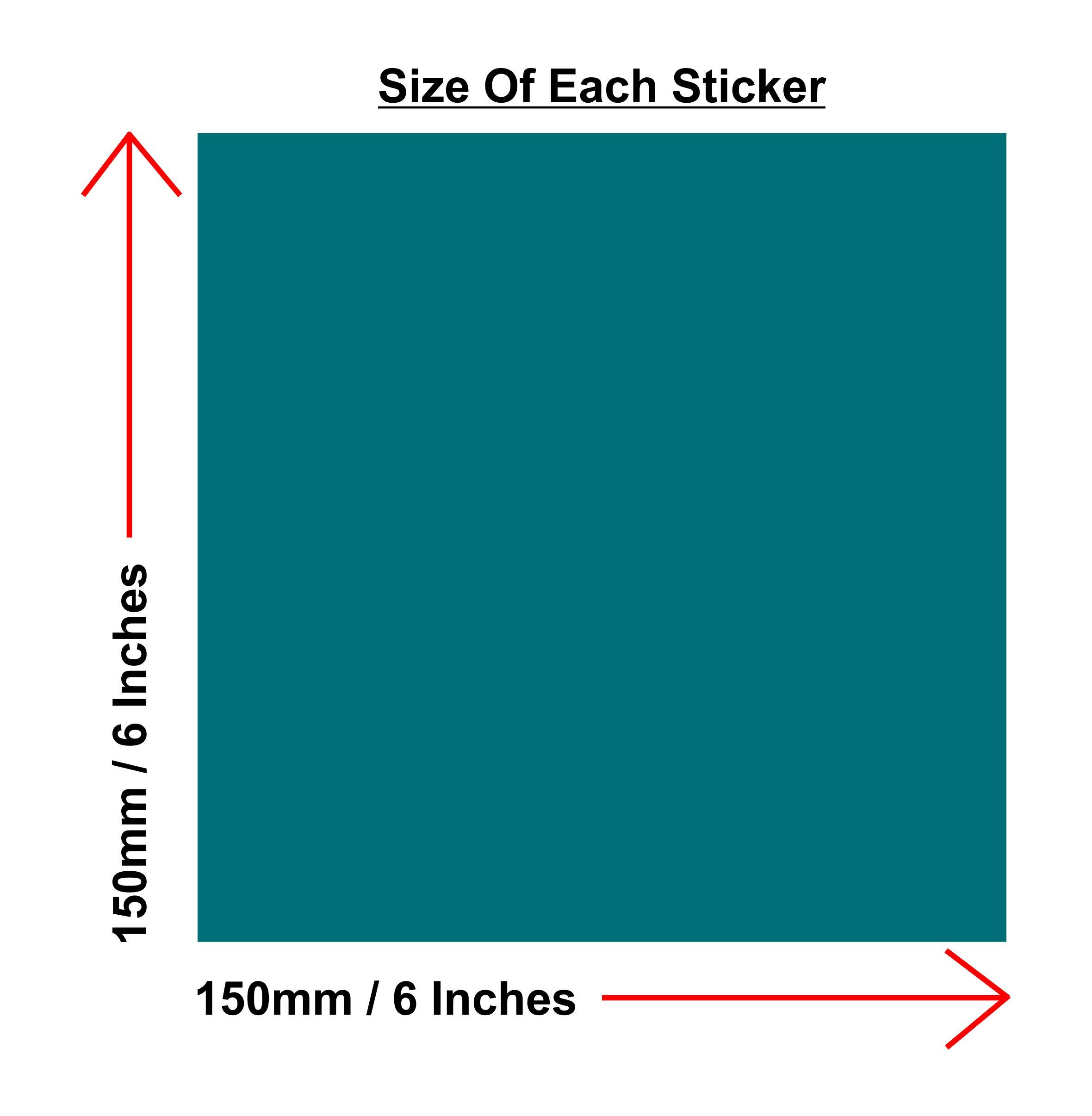 25 X Blue Gloss Tile Stickers For 15cm X 15cm / 150mm X 150mm / 6 Inch Waterproof For Kitchen, Splashback, For Bathroom, Self Adhesive, Peel And Stick On, Removable For Renters - View #9