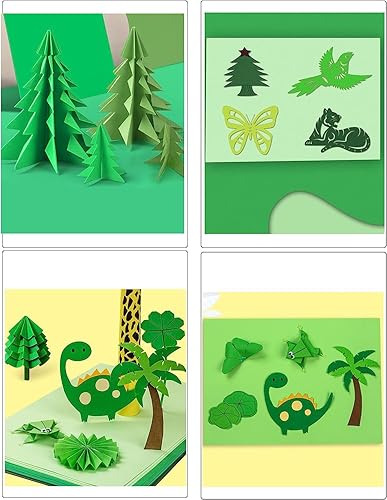 Miniatura 3 de 50 hojas de cartulina verde de 8.5 x 11 pulgadas, 8.82 ozm92 libras de grosor, papel de cartulina verde grueso para manualidades, tarjetas de