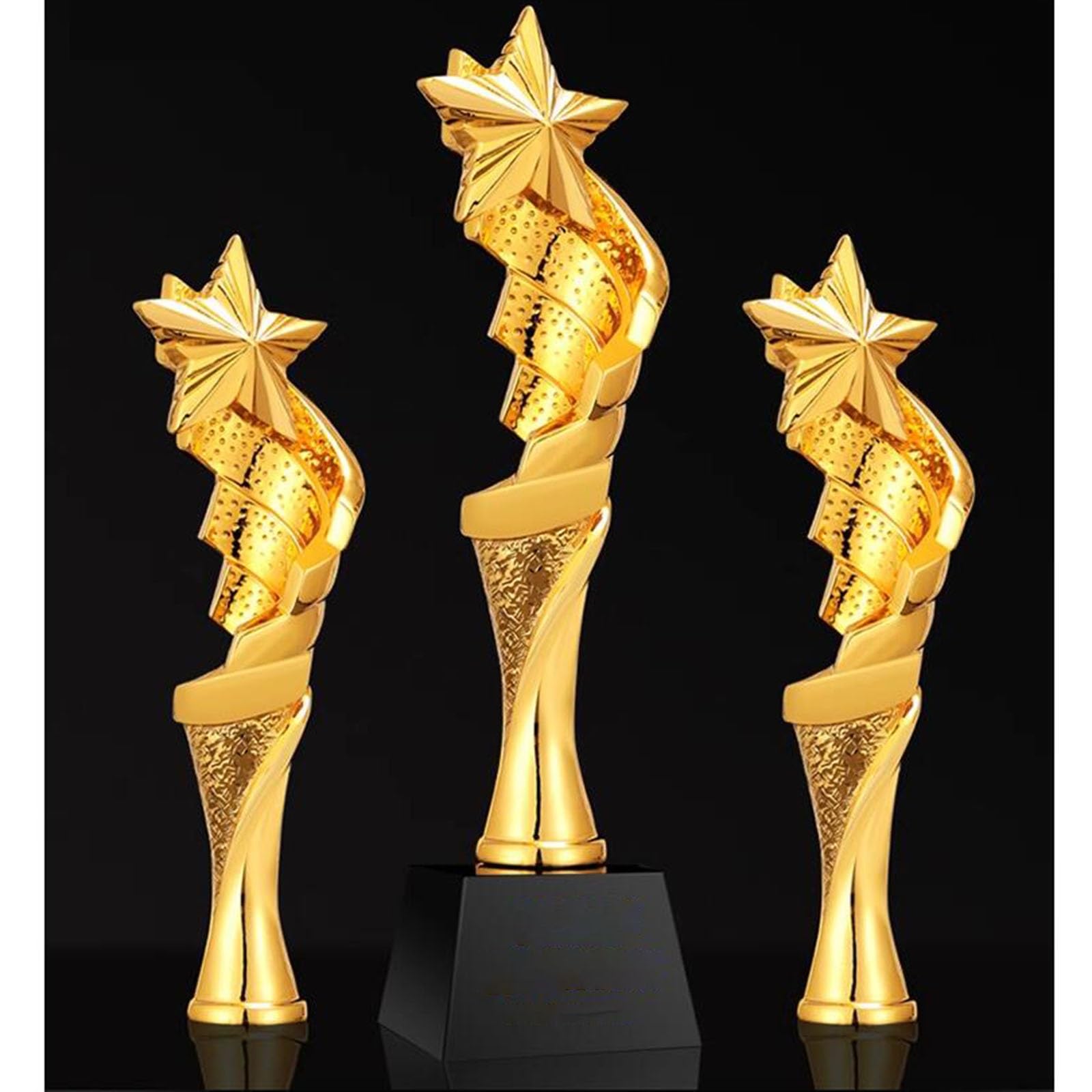 Trophées Trophée Gravé Étoile À Cinq Branches en Résine Dorée Trophée du Prix des Employés Exceptionnels De L’assemblée Annuelle Trophée du Championnat De Compétition Coupes