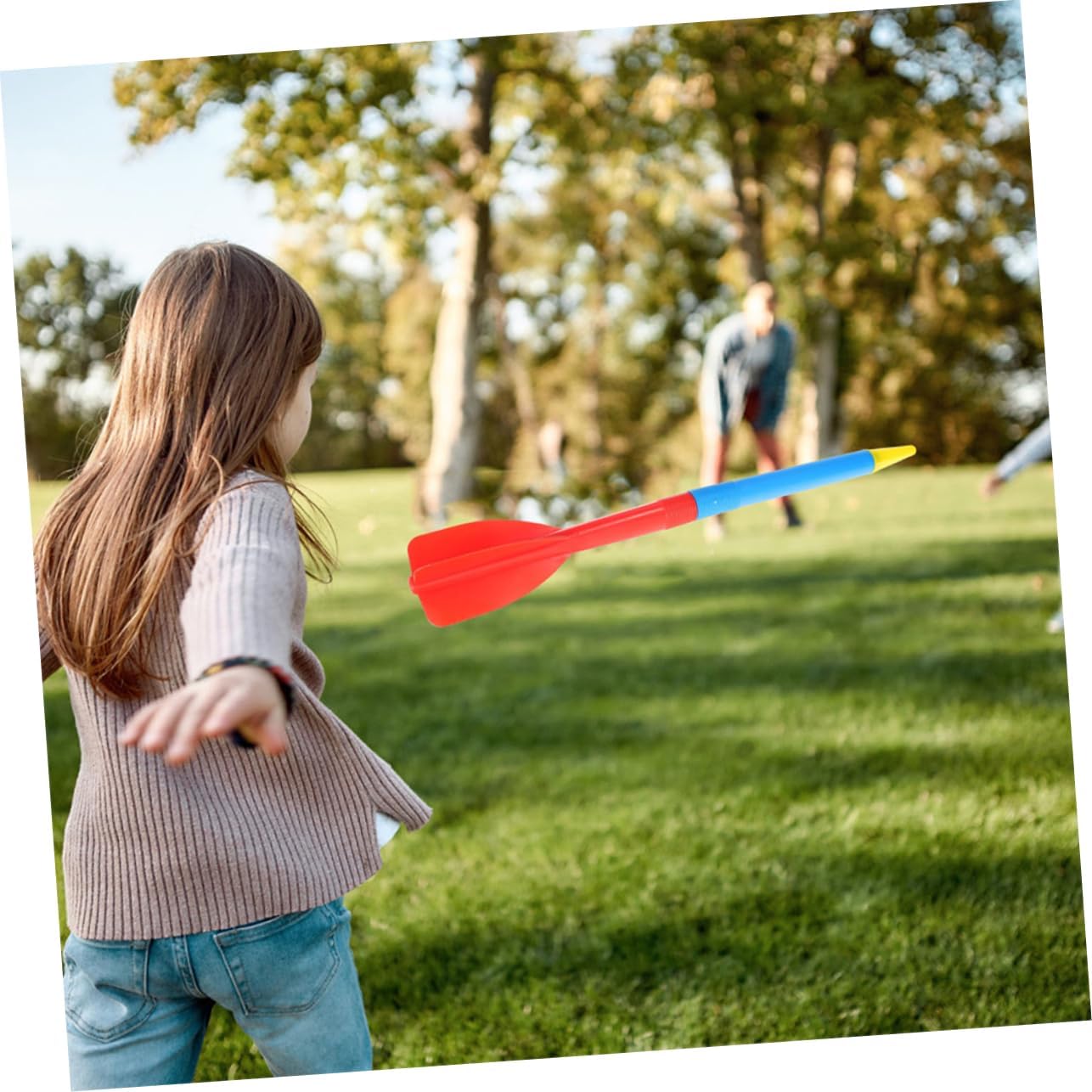 VICASKY 2Pcs Soft Plastic Children Training Javelin Set Lightweight Reusable Javelin Equipment for Kids for Athletics Practice and School Sports