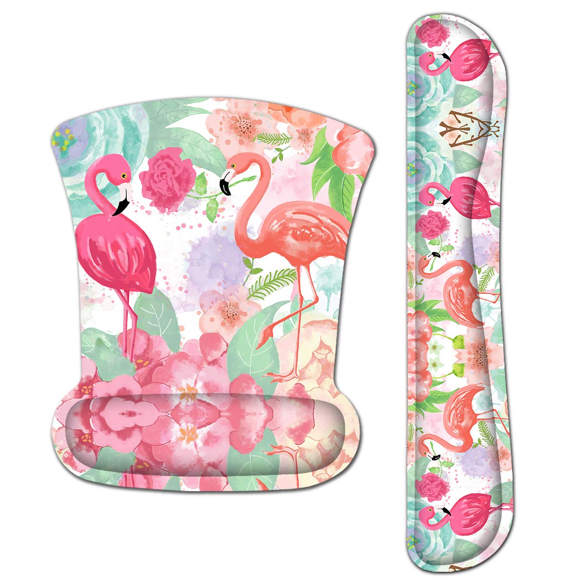 HAPLIVES Ergonomic Keyboard Wrist Rest Pad and Mouse Pad Wrist Support Set with Non-Slip Backing Memory Form-Filled, Easy-Typing and Pain Relief for