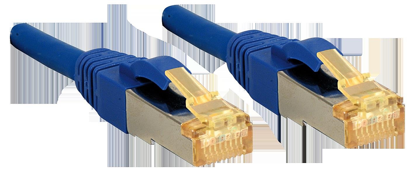 LINDY Cavo RJ45 S/​FTP LSOH blu, 0.5m