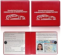 Vista 43 de Ziciner Soporte para Seguro de Registro de Automóvil, Paquete de 2 Organizador Esencial de Documentos de Tarjetas de Auto para Guantera con Cierre