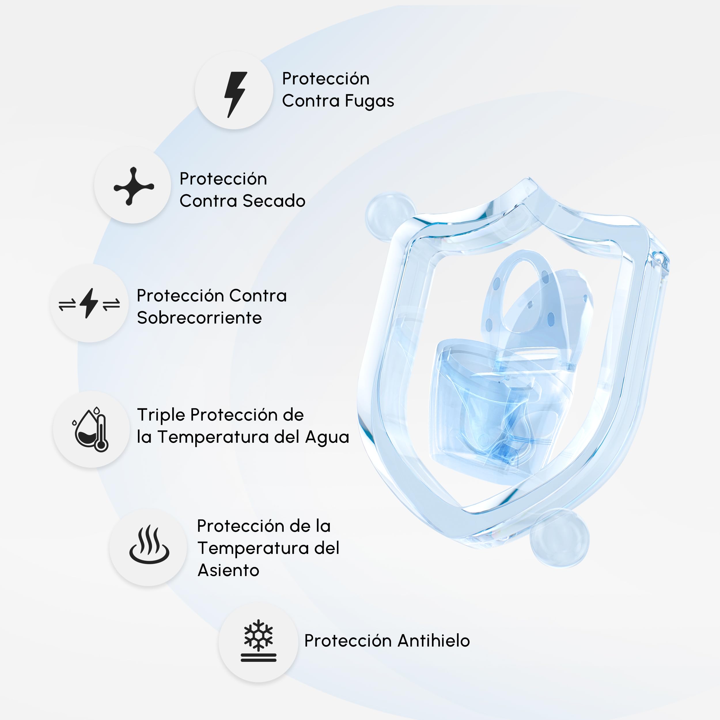 Homary Inodoro Inteligente Japonés Sin depósito con Bidé Integrado Automático, Asiento Calefactable, Luz Nocturna, Estándar Tapa de Accionamiento Manual, Salida al Suelo, J021123088