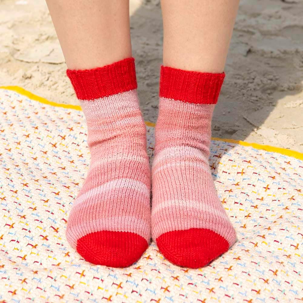 Scheepjes Arcadia Solid Sock Yarn, 100 g (3.5 oz) 810 Sunset Orange, Wool/Polyamide Blend