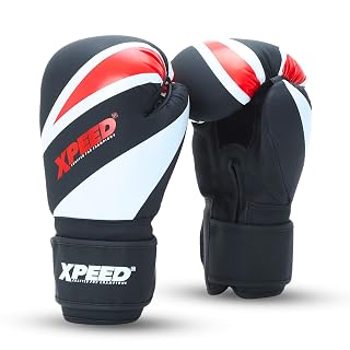 Xpeed Premium PU PMFT Sparring Gloves for Boxing|| MMA || Kickboxing || Muay Thai || Excellent Impact Resistance for Men & Women (Pair of 1) (10oz)