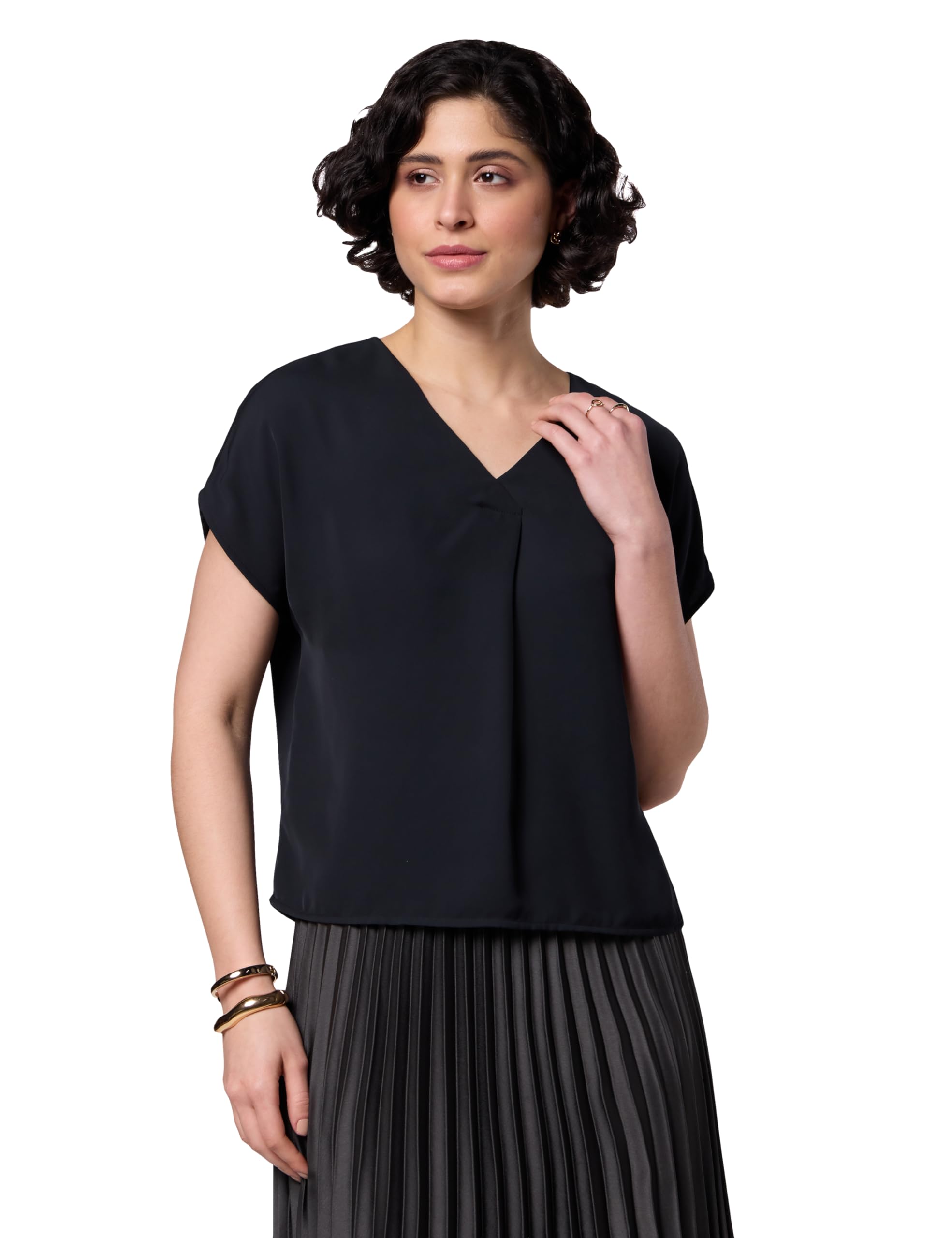 symbol premium Women's Relaxed Fit Crop Top | Desk-to-Dinner (Available in Plus Sizes) Polyester-picture-28