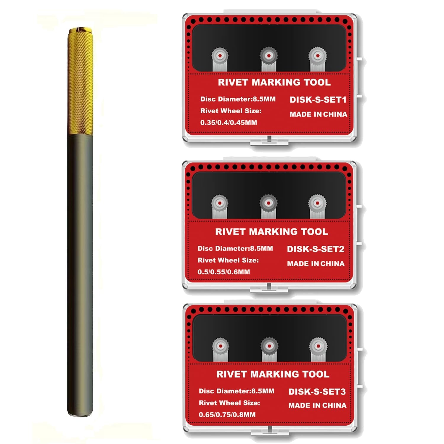 HUBEST 3 Set Model Rivet Maker Tool with Handle for Model Hobby Craft Building Accessories Tool(Set S123) — image 1