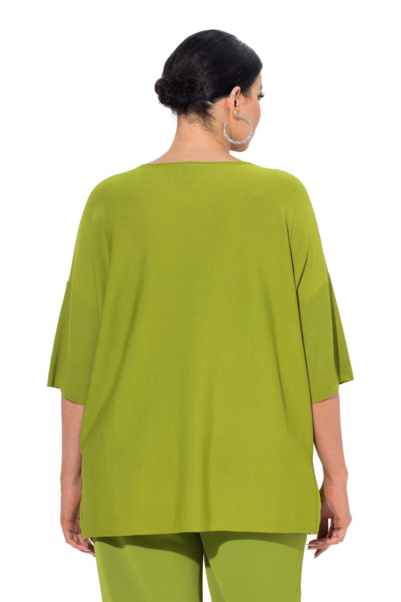 Ulla Popken Sweter rozpinany Kobiety Pullover, Oversized, V-ausschnitt, Halbarm