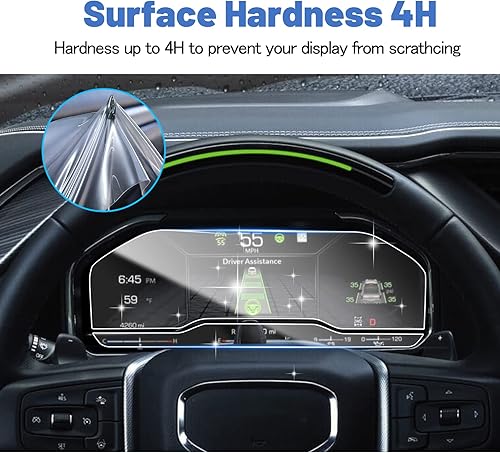Miniatura 3 de SHAOHAO Protector de pantalla para GMC Sierra 1500 2022 2023 2024 2023 2024 2023 2024 GMC Sierra 1500 SLE Elevation SLT 12.3 pulgadas, protector de
