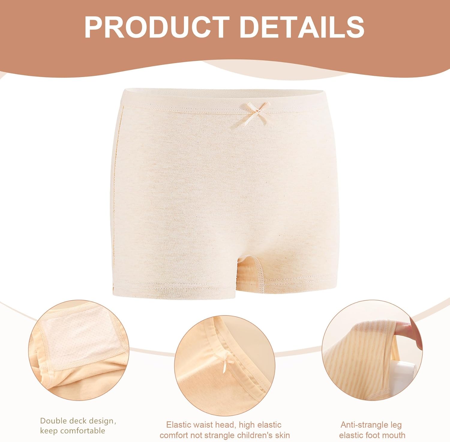 4Packs Girl Knickers Underwear Boyshorts Briefs Pants Kids Briefs Big Children Girl Boxers Panties Underwear - Image 3