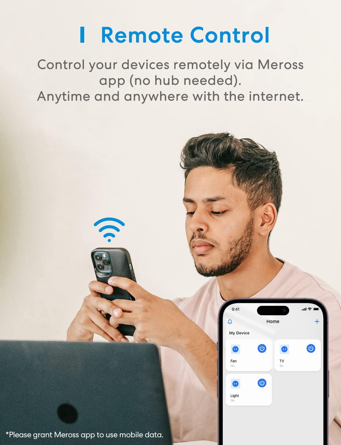 Meross Presa Smart Mini con Monitoraggio Consumi, Presa WiFi Schuko Bluetooth 16A, Presa Intelligente Compatibile con Alexa, Google Home e SmartThings, Controllo Vocale e Remoto App, 3840W, 2 Pezzi 2 Pezzi Presa Smart Schuko(Type F) - Immagine 5