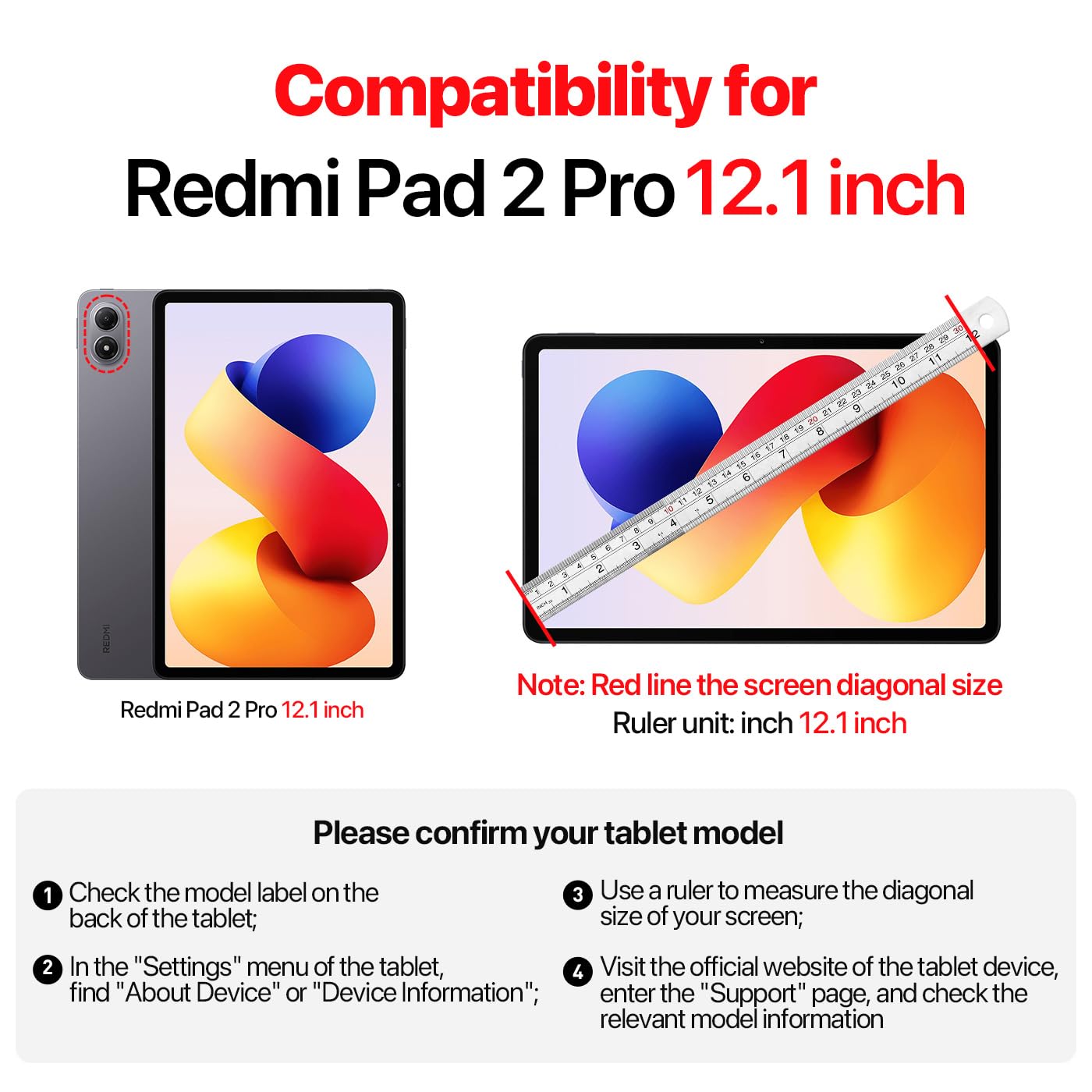 Funda Infantil para Redmi Pad 2 Pro 12.1 Pulgadas 2025, Carcasa Antigolpes con Asa y Correa para Redmi Pad 2 Pro, Magenta