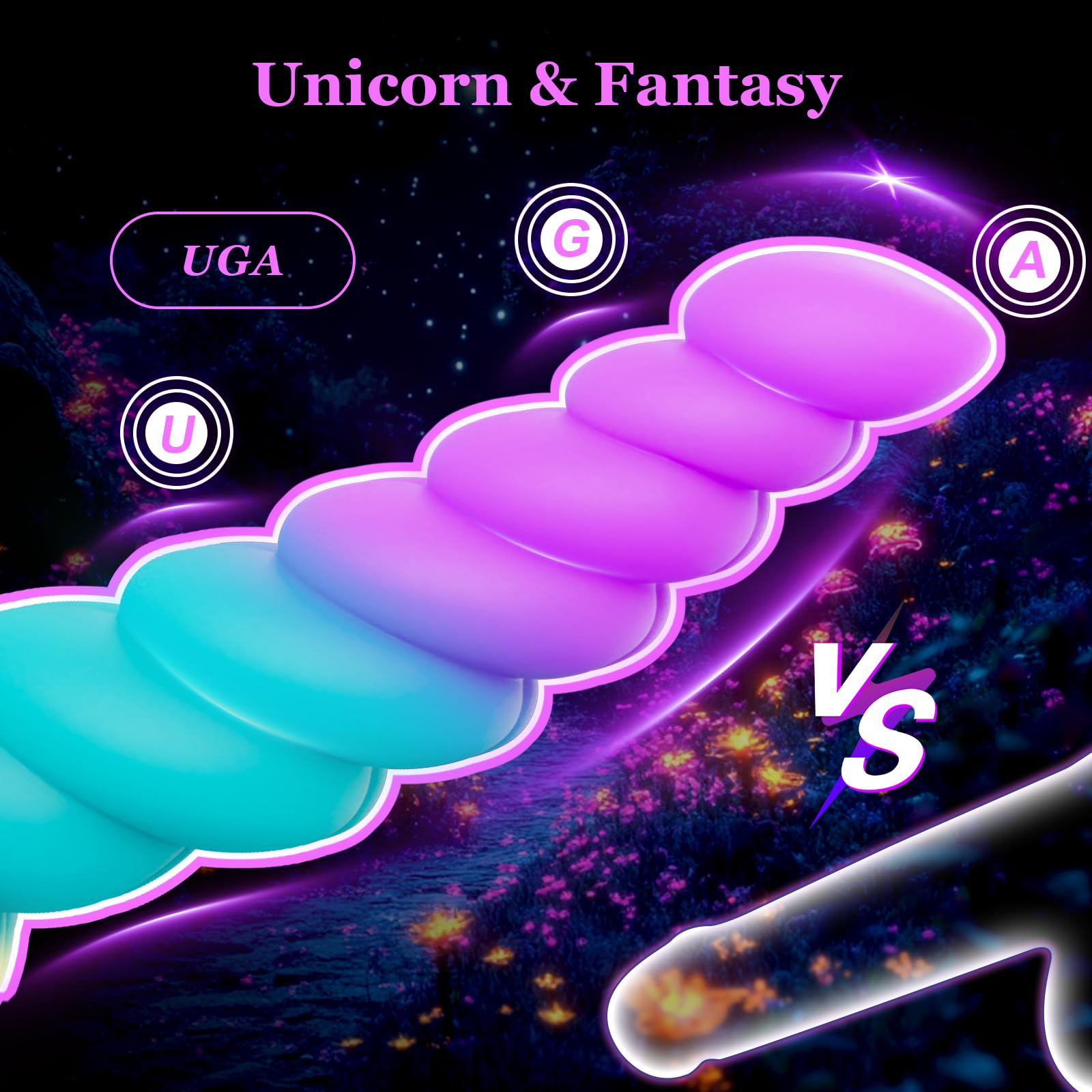 Monster Dildo Big Dildo,6 inch Suction Cup Dildos for Prostate & G Spot,Pink & Blue Soft Curved Fantasy Dildos with Ribbed,Unicorn Silicone Realistic Dildos Anal Sex Toy for Men Women Couples