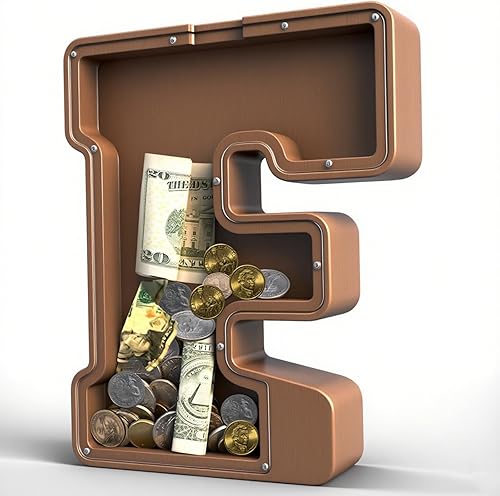 Miniatura 8 de UBeesize Alcancía de madera extra grande de 12 pulgadas, alcancía de letras para niños y niñas, banco de monedas para niños, Navidad, cumpleaños,