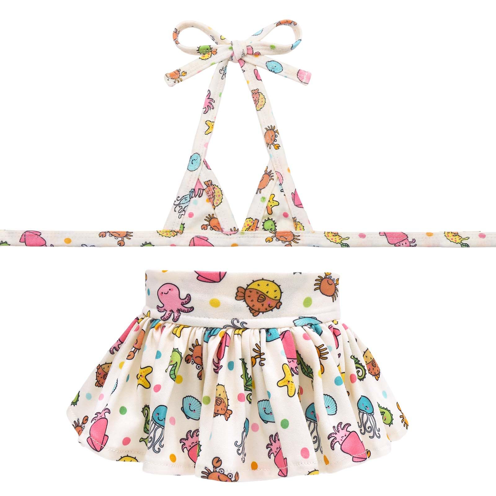 CuteBone Dog Bikini Dress, Stylish Swimsuit Costume for Small Dogs, Comfortable &amp; Adjustable Puppy Bathing Suit, Soft Outfit Pet Apparel for Beach, Pool and Summer Fun DB36XS