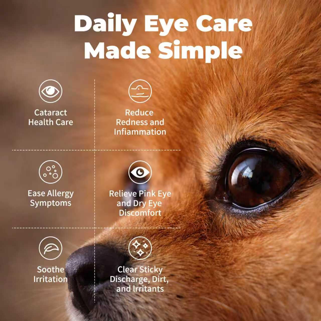Cataract Eye Drops for Dogs – Improve Vision Clarity & Comfort, Preservative-Free, Natural Formula, 1.69 fl oz (50 mL) for Dogs and Cats — Amazon image 2