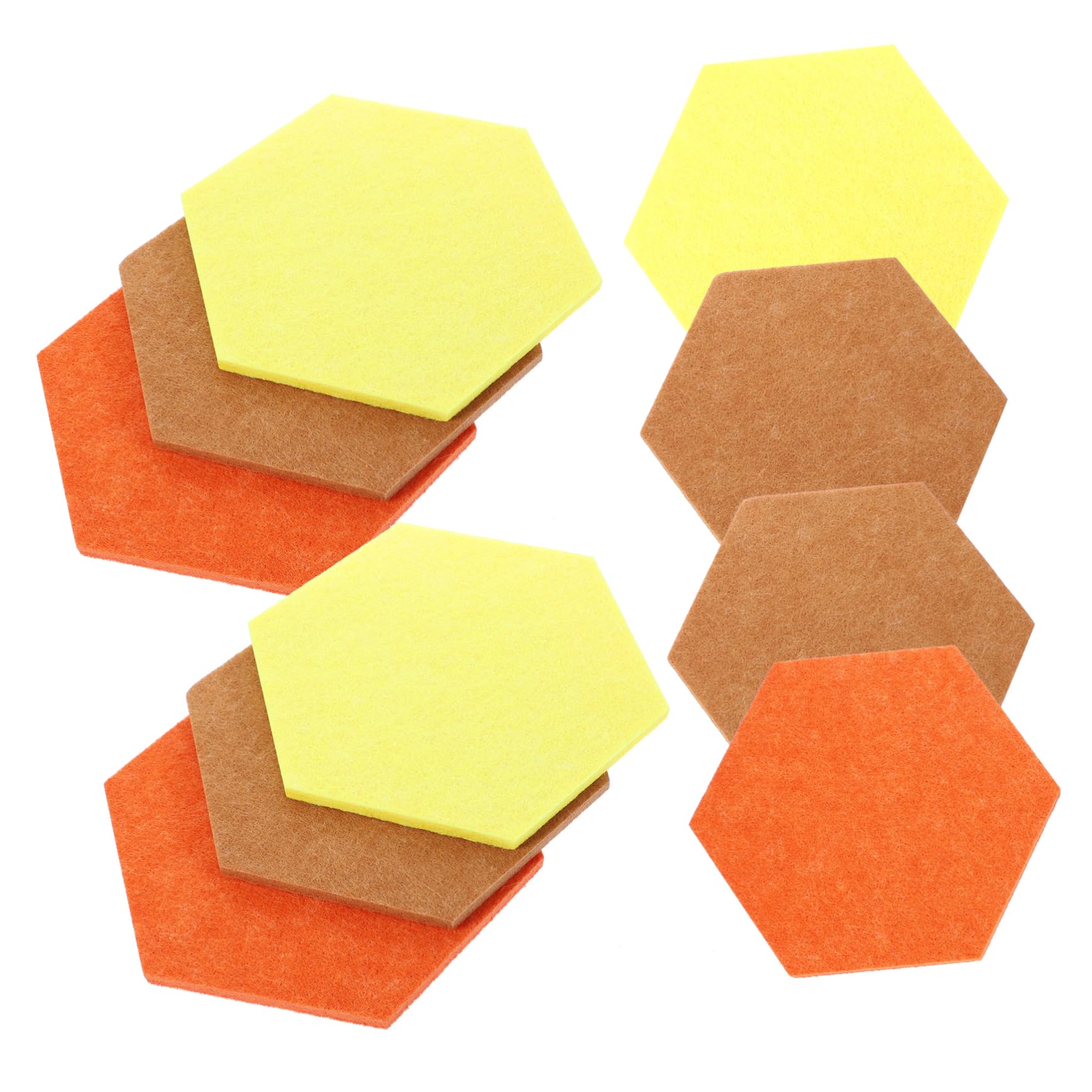 HOODANCOS 10pcs Hexagon Felt Bulletin Board Indoor Memo Board with Drawing for Home Decor Picture Display and Reminders Soft Material Unique Shape Easy to Install